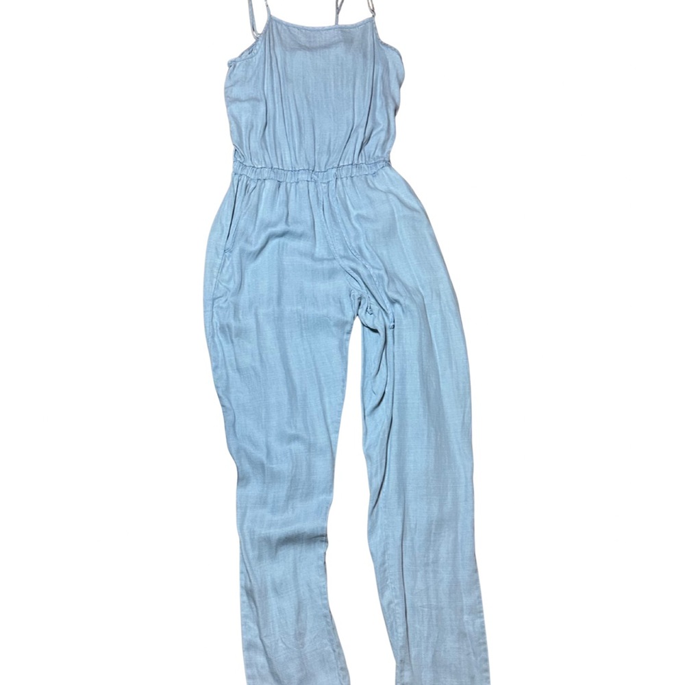 a.n.a Light Blue Spaghetti Strap Jumpsuit